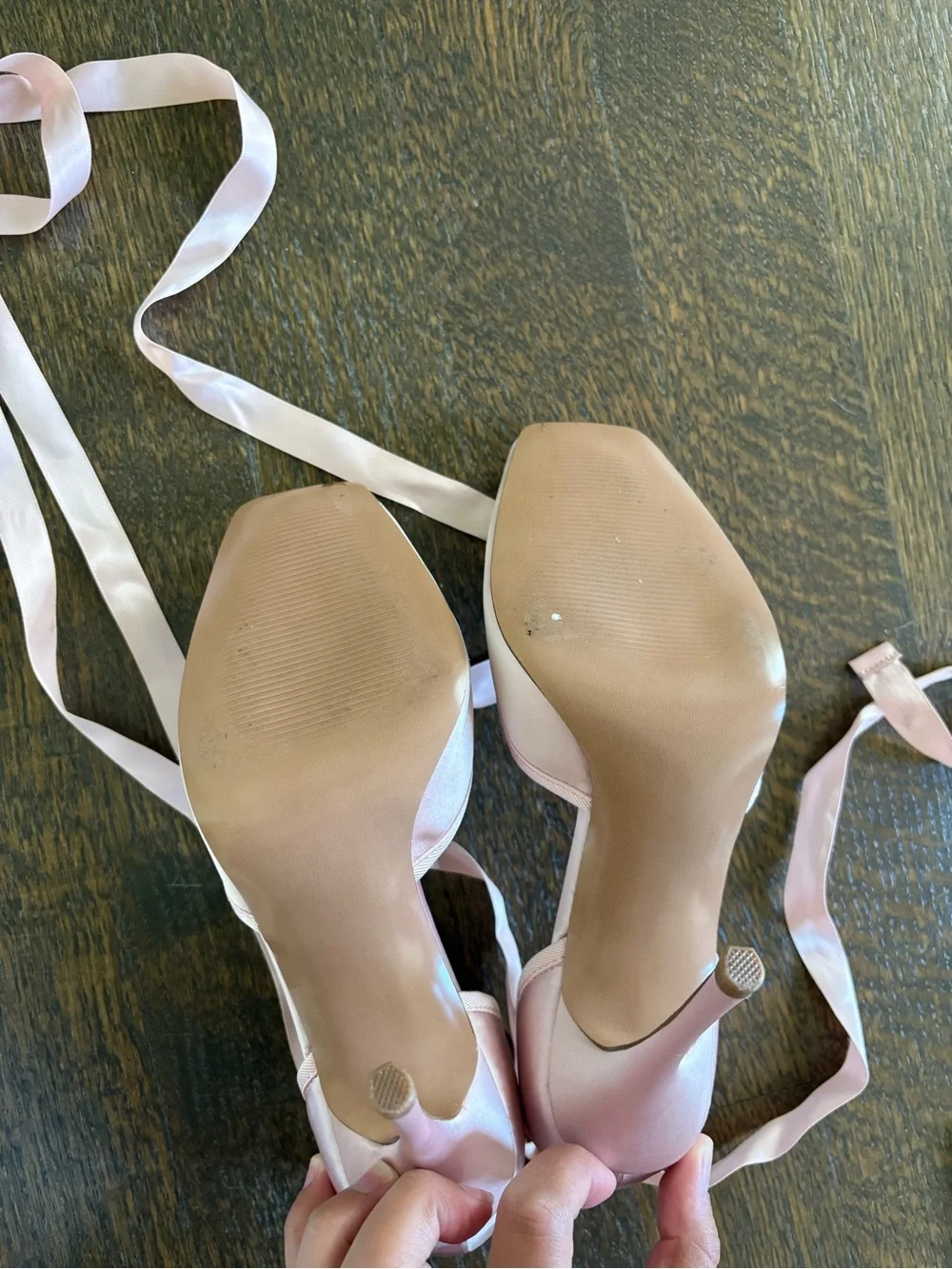 Steve Madden Women’s Ballet Tie-Up Pumps in Blush Pink - Picture 3 of 8